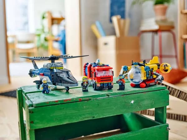 Lego City 60462 Helikopter, brandbil och ubåt
