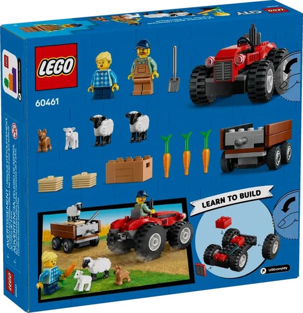 Lego City 60461 Röd jordbrukstraktor med släp och får