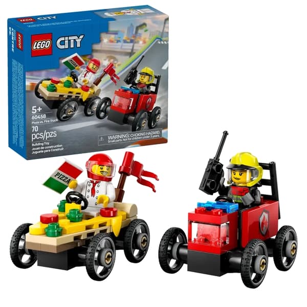 Lego City 60458 Pizzabil mot brandbil racingpaket