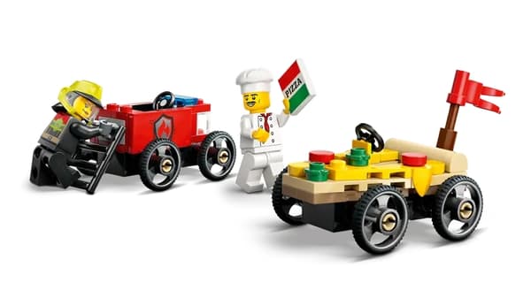 Lego City 60458 Pizzabil mot brandbil racingpaket