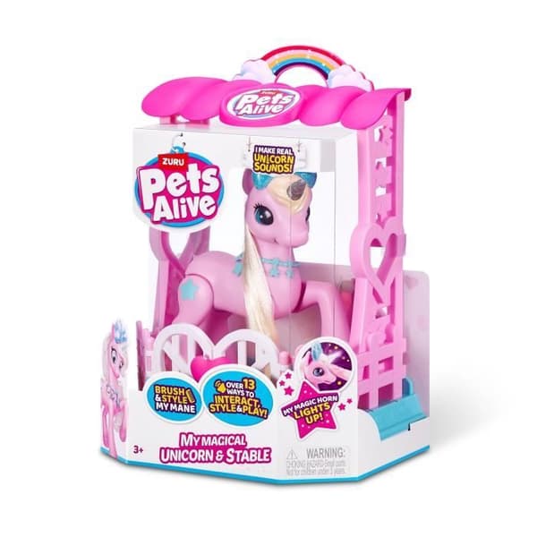 Interactive Unicorn - ZURU - My Magical Unicorn Pets Alive - 13 interaktioner och spel för att upptäcka magin i din enhörning