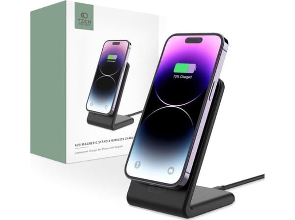 Tech-Protect TECH-PROTECT QI15W-A23 MAGNETIC MAGSAFE WIRELESS CHARGER BLACK