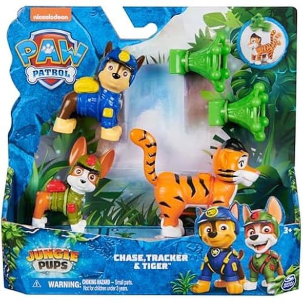 Leksak - SPIN MASTER - 6068080 - 2 valpfigurer - Djungeldjur - Flerfärgad