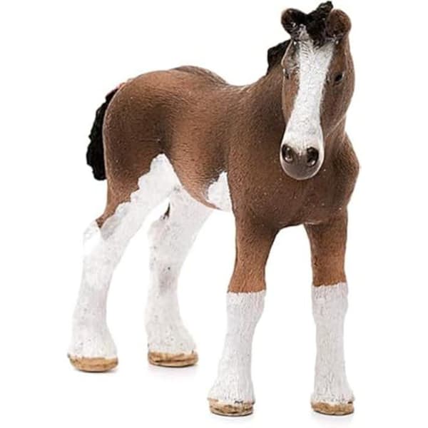 Figurine - SCHLEICH - Clydesdale föl - Flerfärgad - 3 år - 3 x 9 x 8 cm