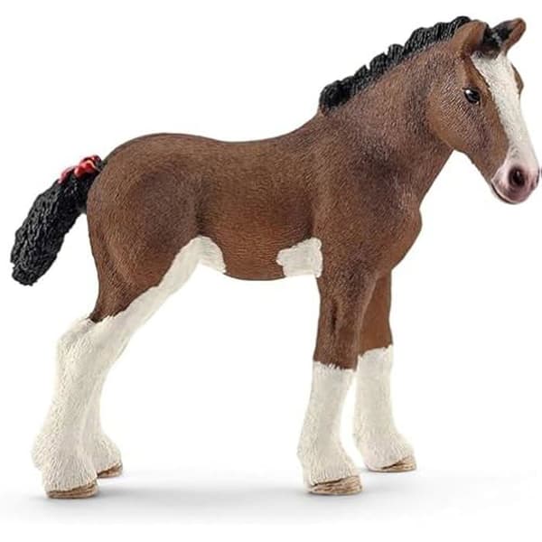 Figurine - SCHLEICH - Clydesdale föl - Flerfärgad - 3 år - 3 x 9 x 8 cm