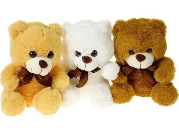 Bamse sitter 21cm MIX