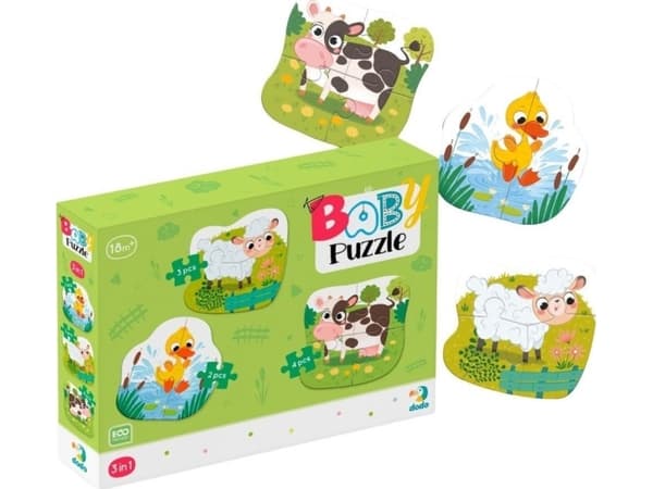 Puzzle 3in1 Maaseudun eläimet