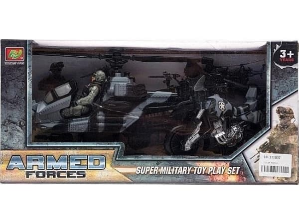Military vehicles with soldier 33x16x12cm