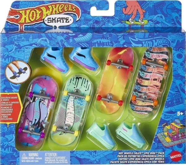 Hot Wheels Skateboard + Sko 4-pakning