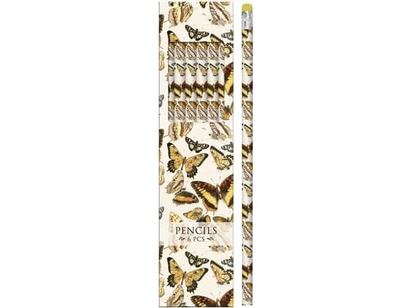 STPEN38 sommerfugl dekorative blyanter 6 stk