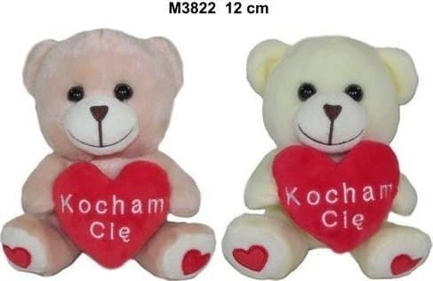 Bamse med hjerte 12cm MIX
