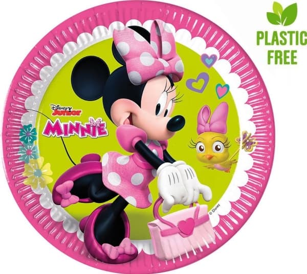 PROCOS Minnie Mouse Happy Helpers papirtallerkener, 23 cm, 8 stk.