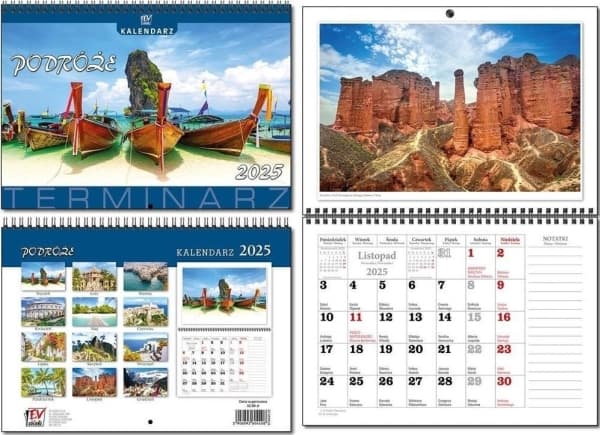 Kalender 2025 A4 schema 13 blad Resor