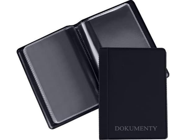 Mini standard dokumentomslag svart (10 stk)
