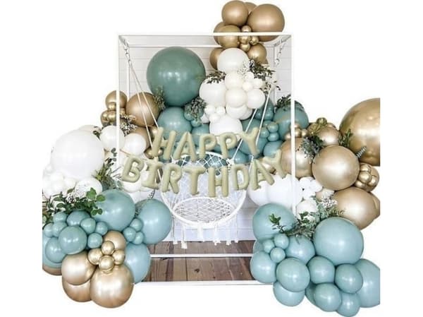 Zestaw balonów Happy Birthday girlanda 124el