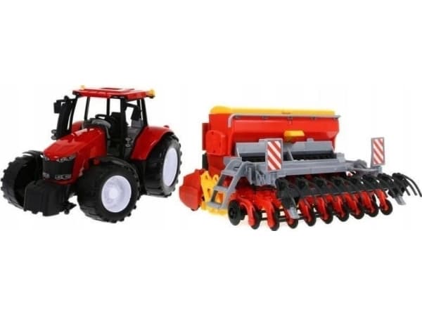 Traktor med såmaskin