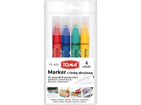 Acrylic marker round tip 2.5mm 4kol