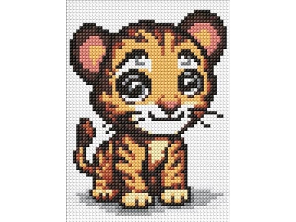 Diamantmosaikk - Liten rovdyr 15x20cm