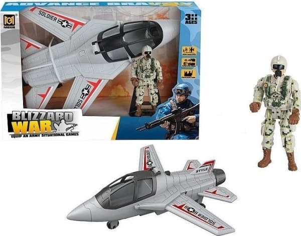Military aircraft with pilot