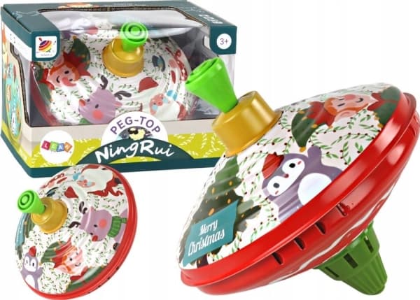 LeanToys Metallsnurrande jultomte Leksak Traditionell