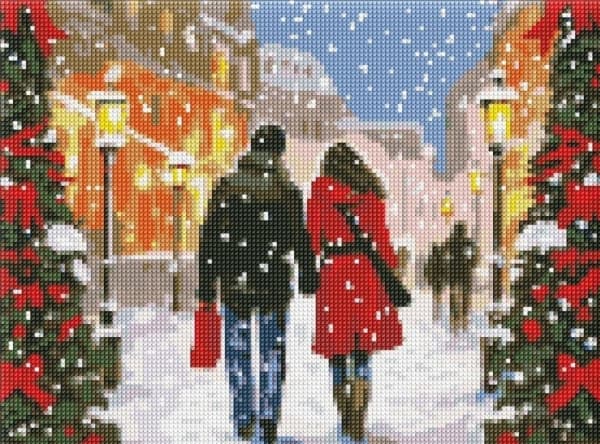 Diamantmosaikk - Julestemning 30x40cm