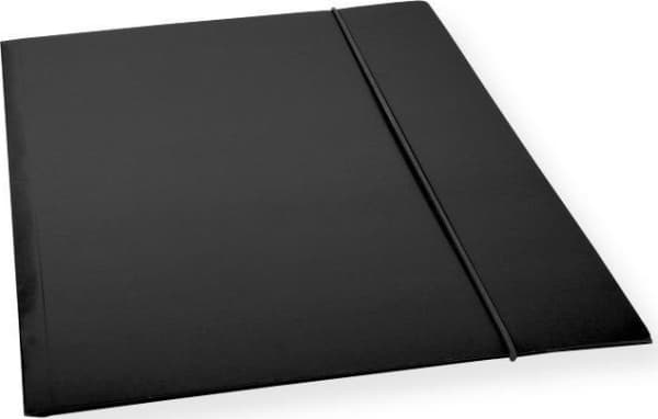 A4 folder with rubber band lacquer black 300gsm (10pcs)