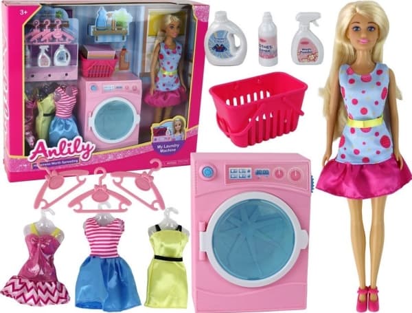 LeanToys Anlily Doll Klesvask Tilbehør XXL Vaskemaskin