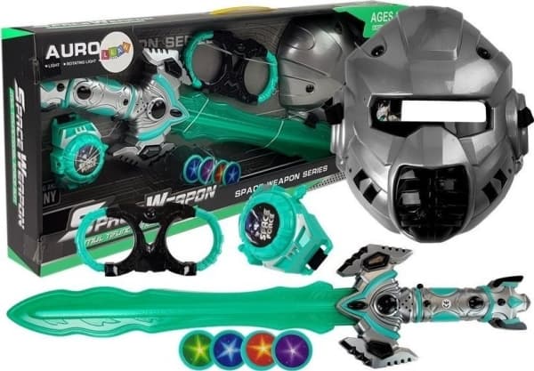 LeanToys Space Toys Lightsaber Mask Håndjern