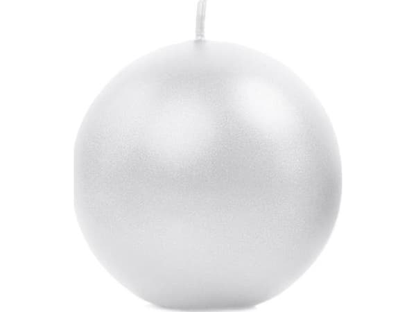 Party Deco pallokynttilä, metallinen, helmiäinen, 8 cm, 6 kpl yleiskäyttöinen