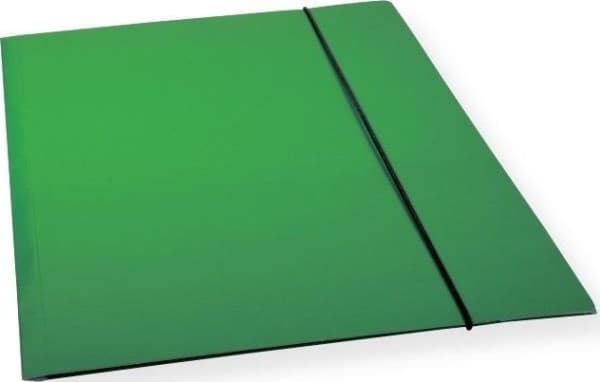A4-mappe med strikk, grønn lakk, 300gsm (10 stk)