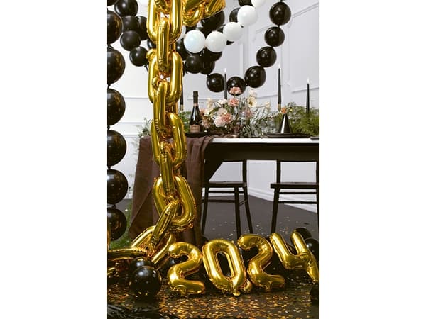 PartyDeco LB13P-010-20, Toy balloon, Latex, Black, Monochromatic, Universal, Universal