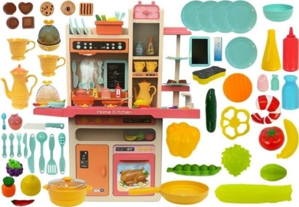 LeanToys Rosa barnekjøkken LEAN Toys
