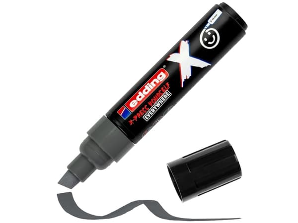 Edding 6900 X Multimarker, Grå, Rød, Mejselspids, Genanvendt plast, Wood/laminate, 2 mm, 1 cm