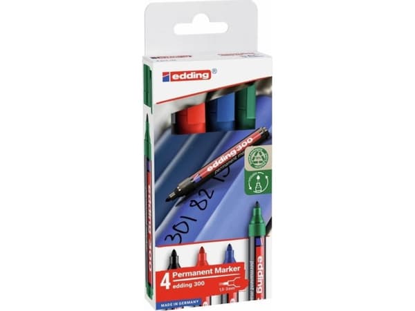 Marker permanentny 1-5mm 4 kolory