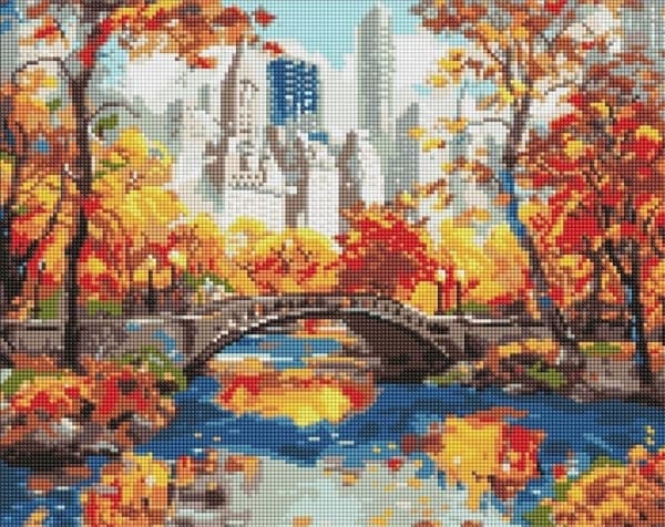 Diamantmosaikk - Golden Park 40x50cm