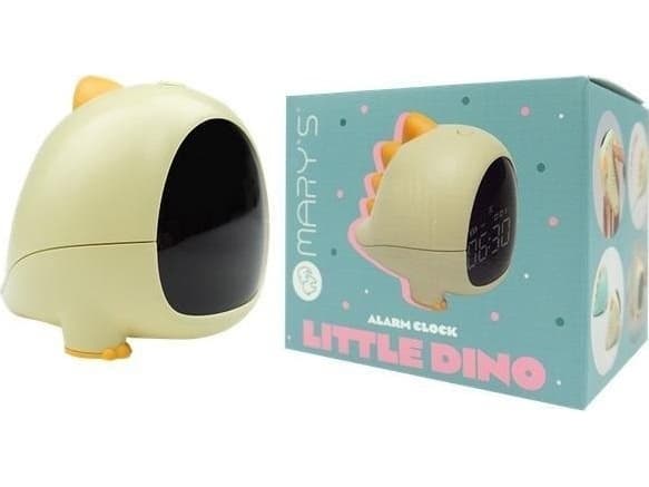 Vekkerklokke liten Dino gul