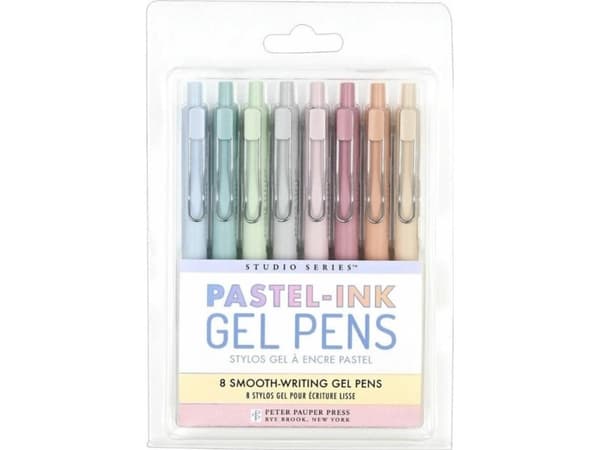 Pastell gelpenner 8 farger