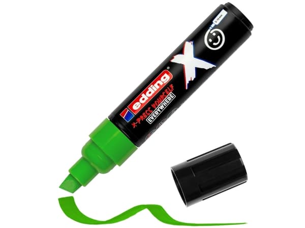 Edding 6900 X Multimarker, Green, Pink, Yellow, Chisel tip, Recycled plastic, Wood/laminate, 2 mm, 1 cm