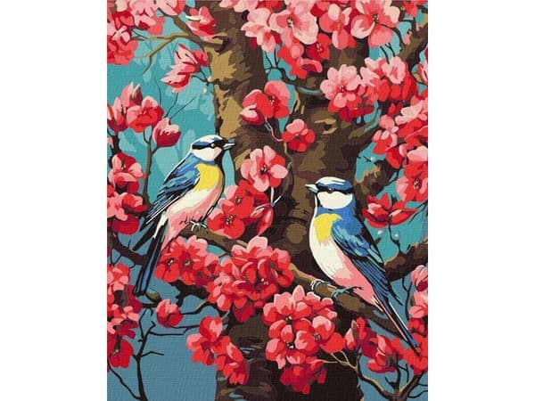 Maleri etter tall - Duften av blomstrende blomster