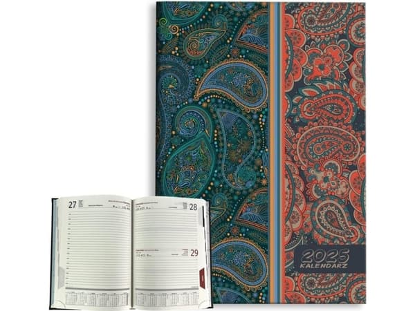Kalender 2025 A5 Daily Paisley Höst
