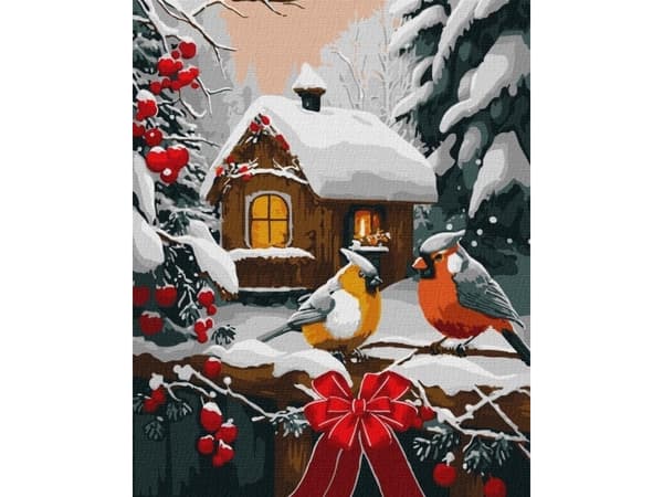 Maleri etter tall - Snøeventyr 40x50cm