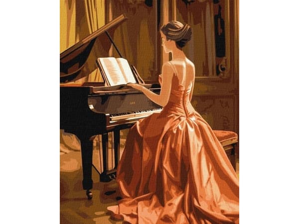 Maleri etter tall - Den store pianisten 40x50cm
