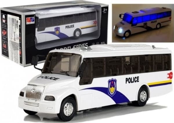 Lean Sport Model Bus Police Bus Lights Hvit