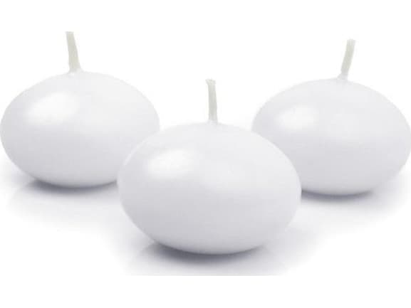 Flytelys Disk hvit 5cm 10stk