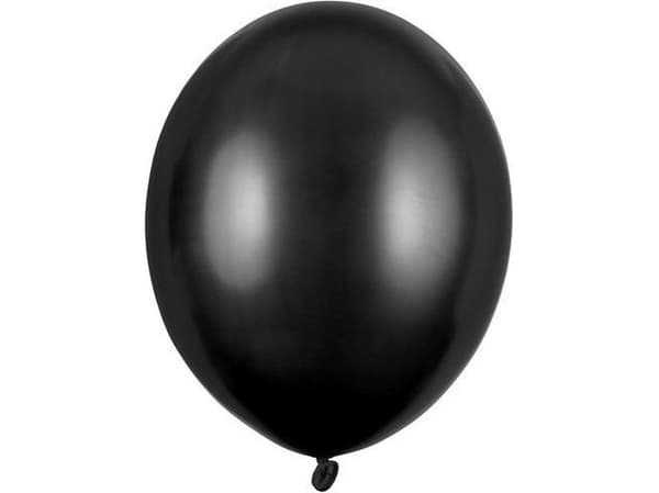 Balloons Strong Metallic Black 30cm 50pcs