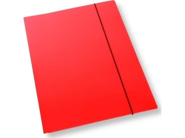 A4-pärm med elastiskt band lack röd 350gsm (10st)