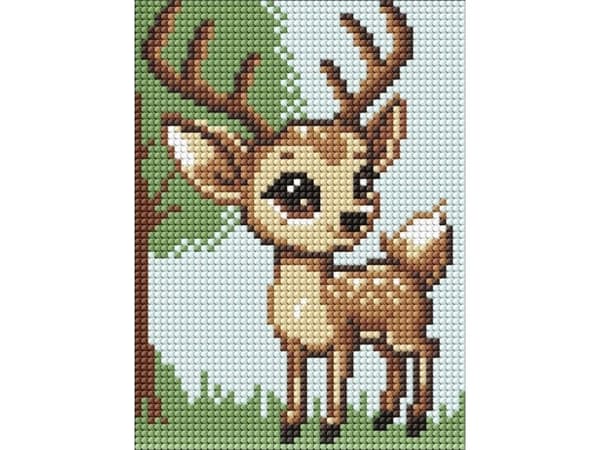 Diamantmosaikk uten ramme - Reinsdyr 15x20cm