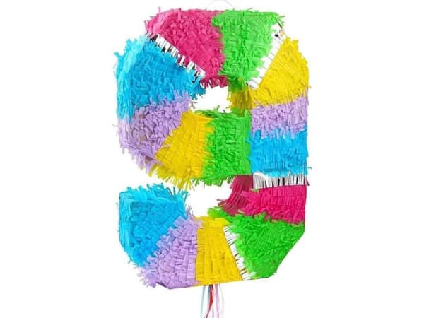 Piñata nummer 9 pastell 50x35x7,5cm