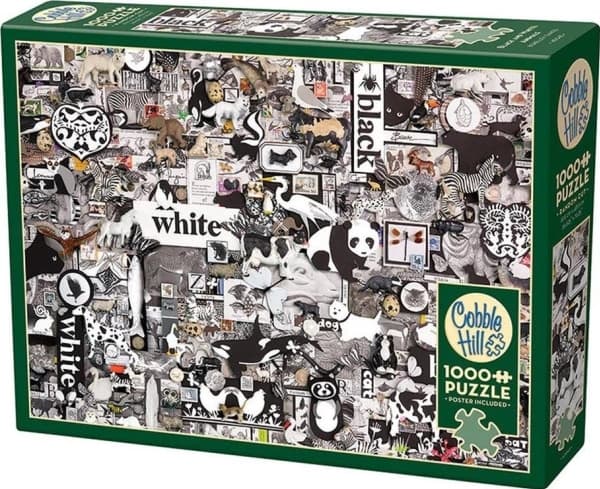 Puzzle 1000 Mustavalkoiset eläimet G3