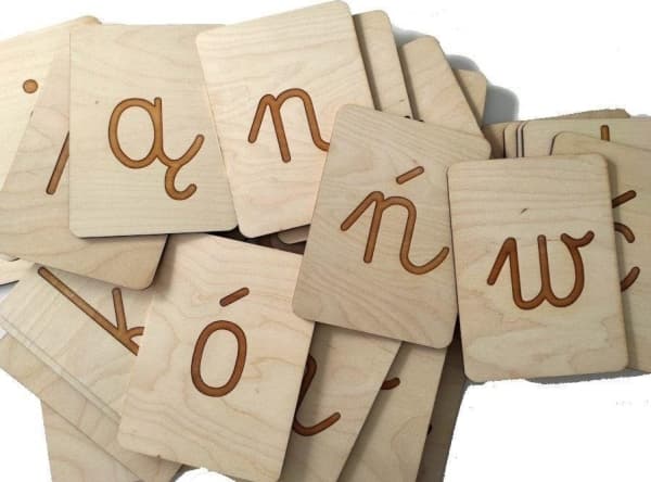 Polish alphabet - lowercase written letters